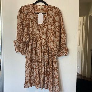 Daughters of India Kyra Mini dress in caramel